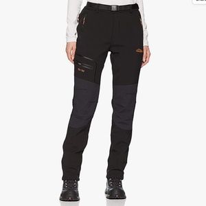 Waterproof Fleece Slim Cargo Snow Pants